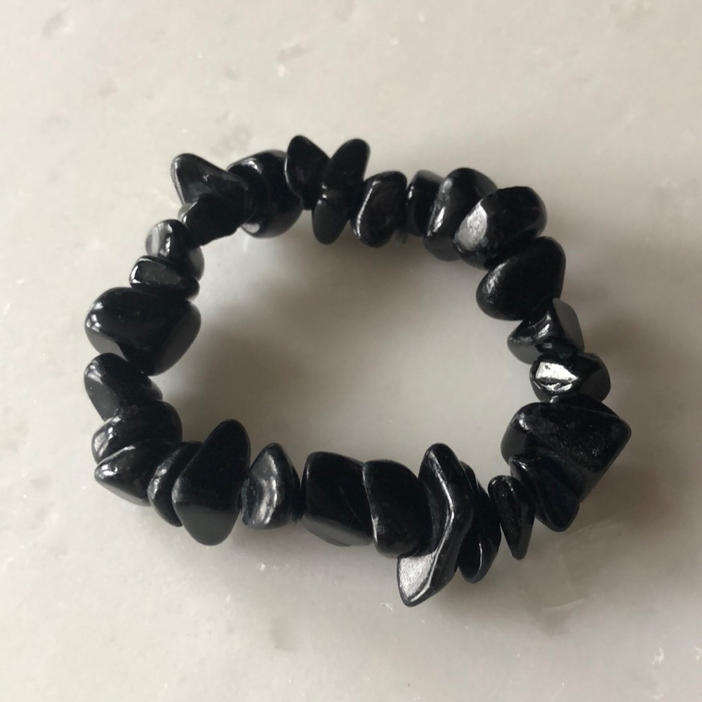 + nwot + Black Stone Bracelet